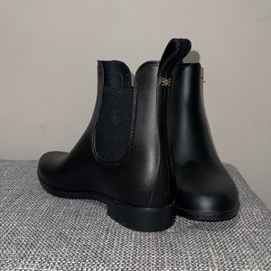 Black Sam Edelman rain boots; size 7